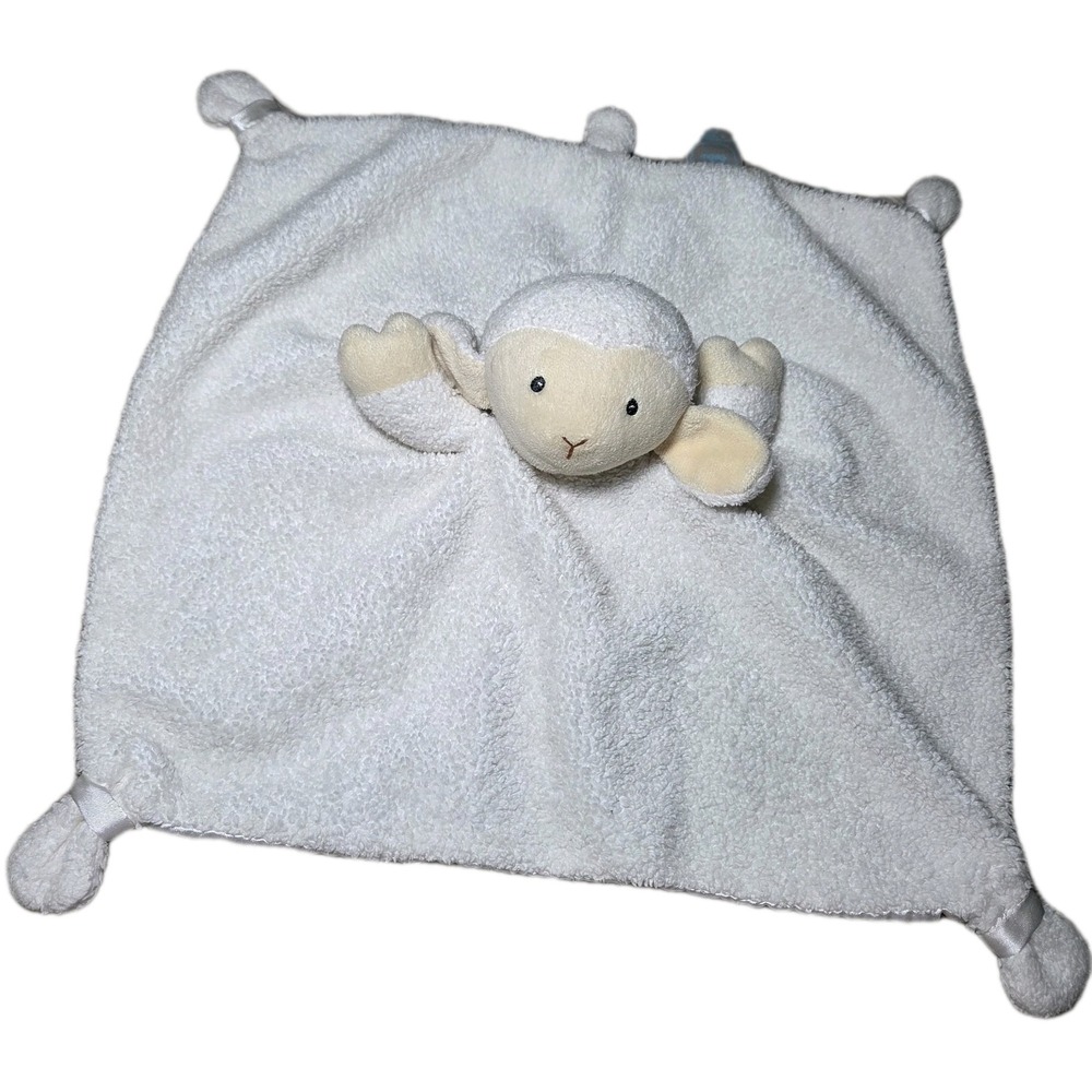 Baby Gund Satineesnugs Blankies Lamb Sheep Plush White Blanket‎ Lovey 10" 58682